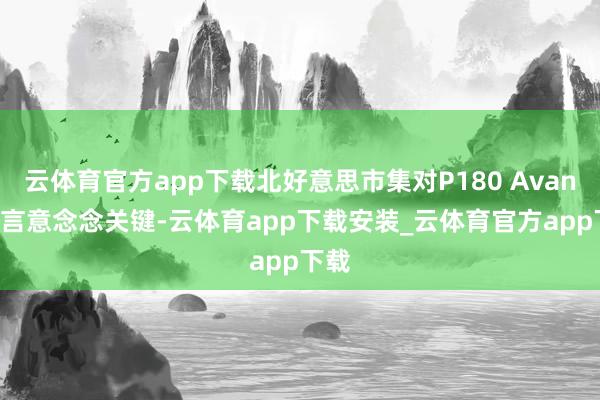 云体育官方app下载北好意思市集对P180 Avanti而言意念念关键-云体育app下载安装_云体育官方app下载